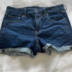 Dark denim shorts